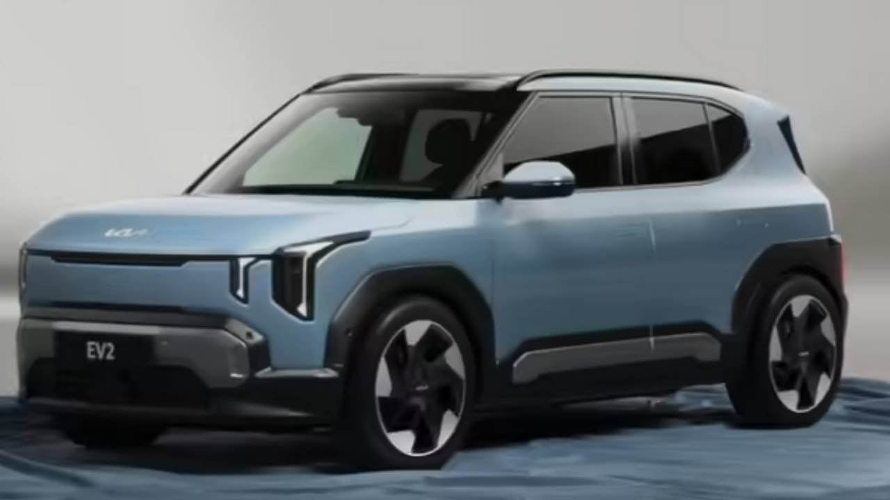 Kia की सबसे छोटी इलेक्ट्रिक SUV EV2 सिंगल चार्ज में चलेगी 448 किमी