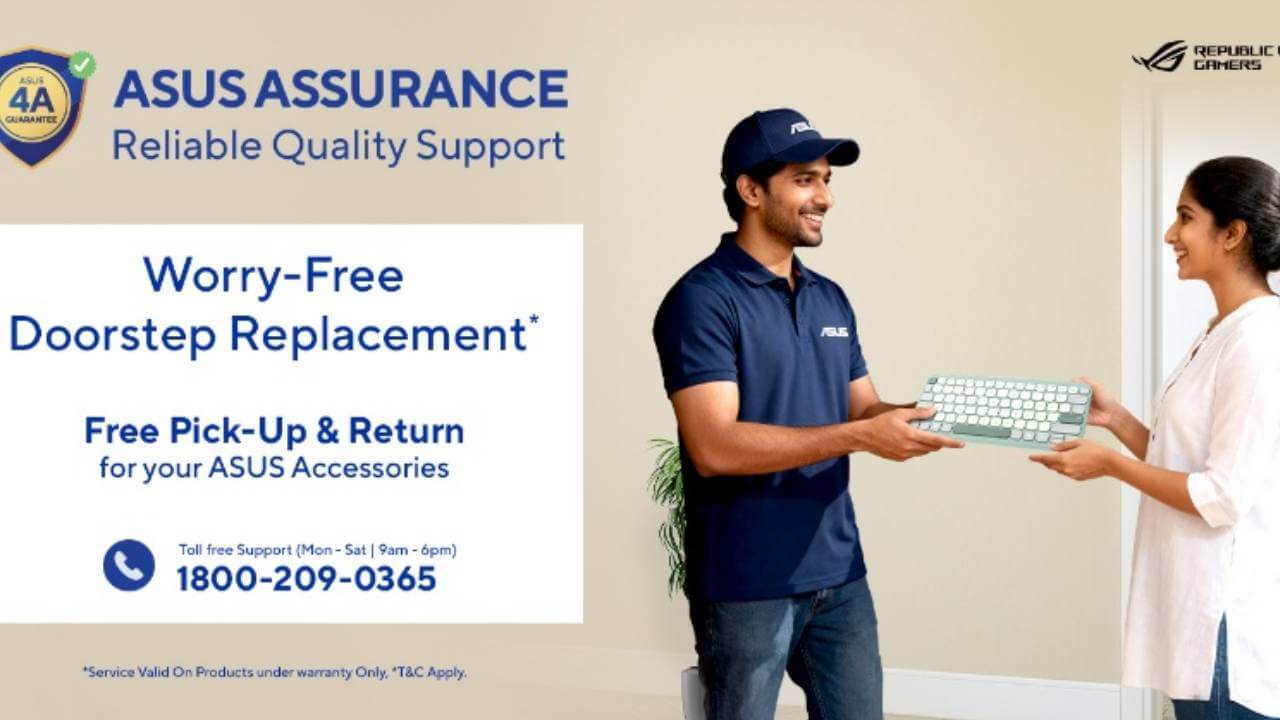 17,000+ पिन कोड में ASUS की फ्री Pickup & Return सर्विस शुरू, वॉरंटी क्लेम बना आसान