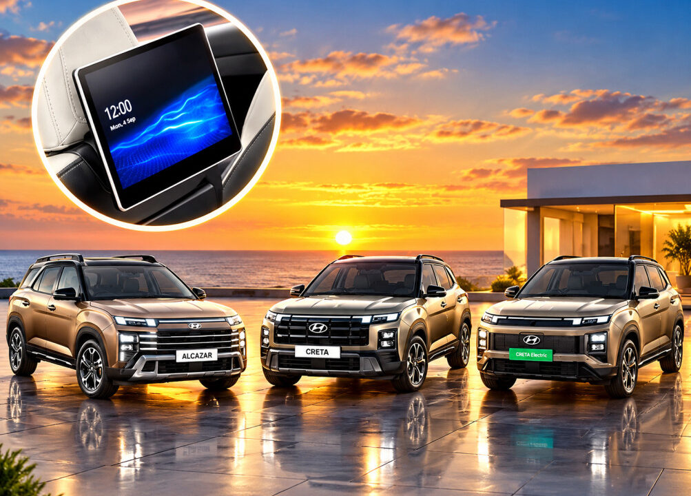 HYUNDAI SUV में सफर मजेदार, Creta-Alcazar में अब यात्रियों के लिए पीछे भी बिग स्क्रीन