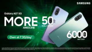 Samsung Galaxy A07 5G लॉन्च: 6000mAh की बड़ी बैटरी और 50MP कैमरा के साथ Gen-Z के लिए ‘Awesome’ अनुभव