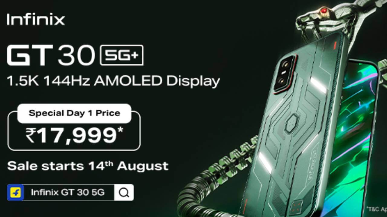 लॉन्च हुआ Infinix GT 30 5G+: Krafton-प्रमाणित 90FPS गेमिंग और सेगमेंट-फर्स्ट GT ट्रिगर्स के साथ गेमिंग का नया दौर
