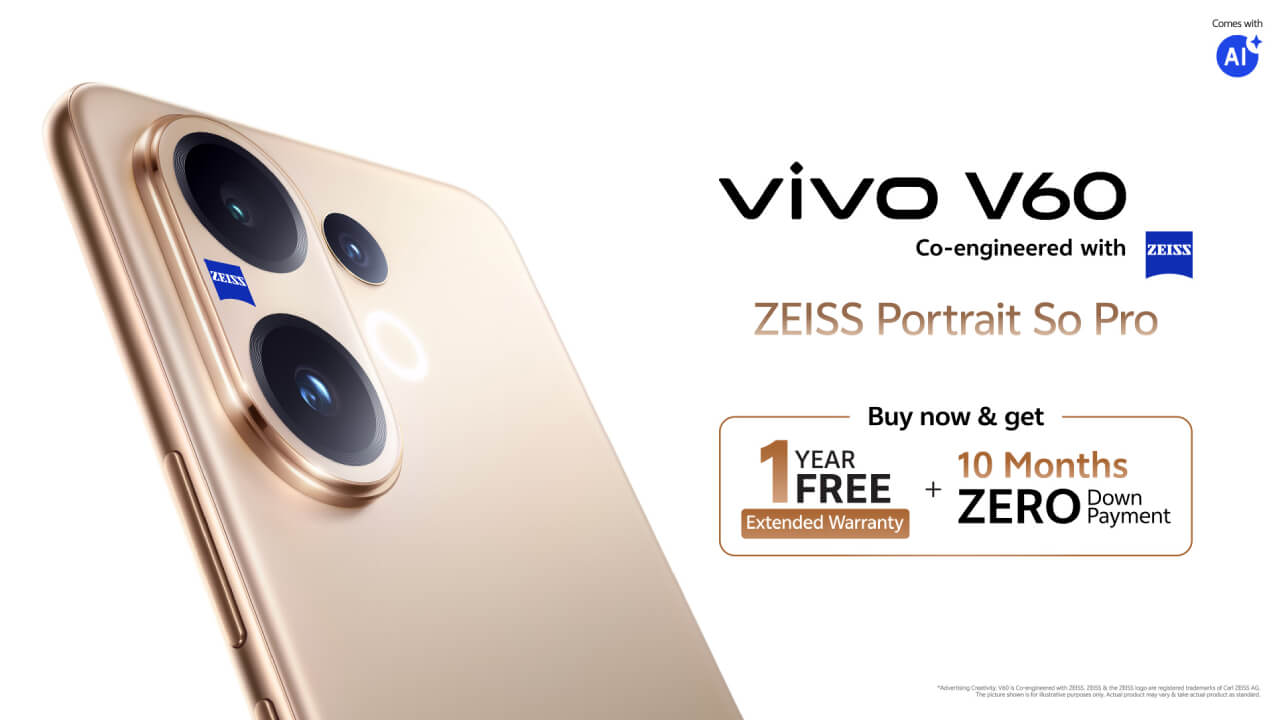 vivo V60 की बिक्री शुरू: ZEISS के 4 दमदार कैमरों और ऑफर्स की बौछार के साथ, जानें कीमत और फीचर्स
