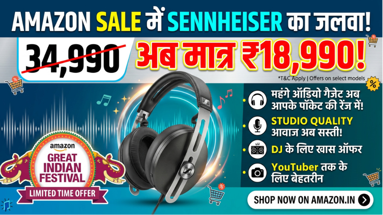 Amazon Sale में Sennheiser का जलवा! अब 18,990 रुपये में 34,990 वाला हेडफोन