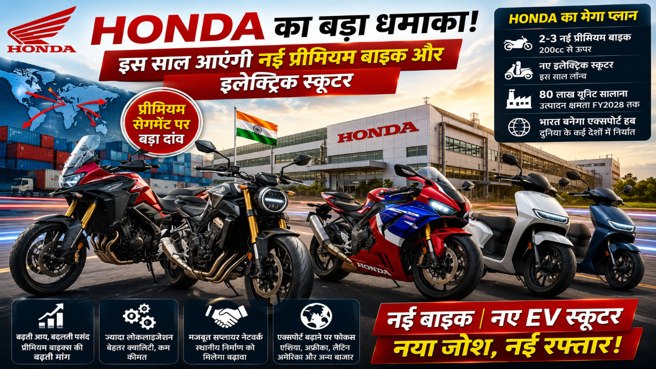 Make in India पर Honda का भरोसा, भारत बनेगा प्रीमियम बाइक और EV का बड़ा हब