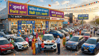 जुलाई में कार बाजार ने भरी रिकॉर्ड उड़ान, फेस्टिव सीजन से पहले बिक्री 33% उछली