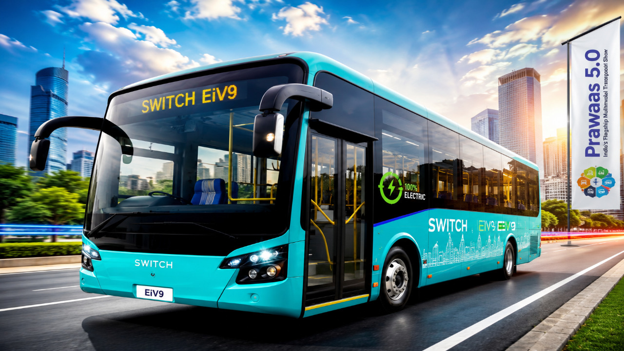 शहरों में दौड़ेगी स्मार्ट ई-बस, नौ मीटर लंबी ई-बस SWITCH EiV9 लॉन्च