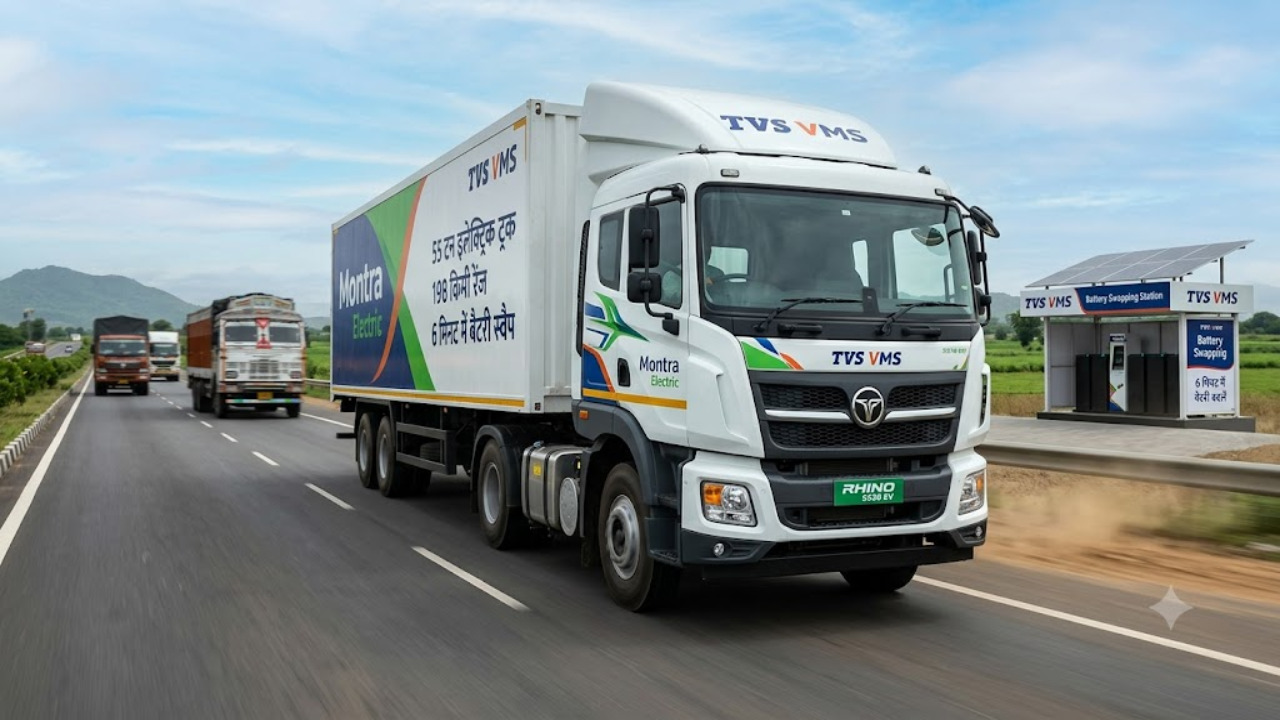 डीजल ट्रकों को टक्कर देने उतरी TVS VMS, 300+ इलेक्ट्रिक ट्रक दौड़ाने की तैयारी